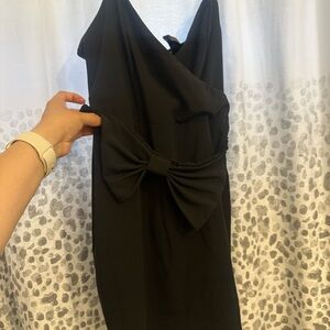 Forever 21 Black Tie Front Sheath Dress